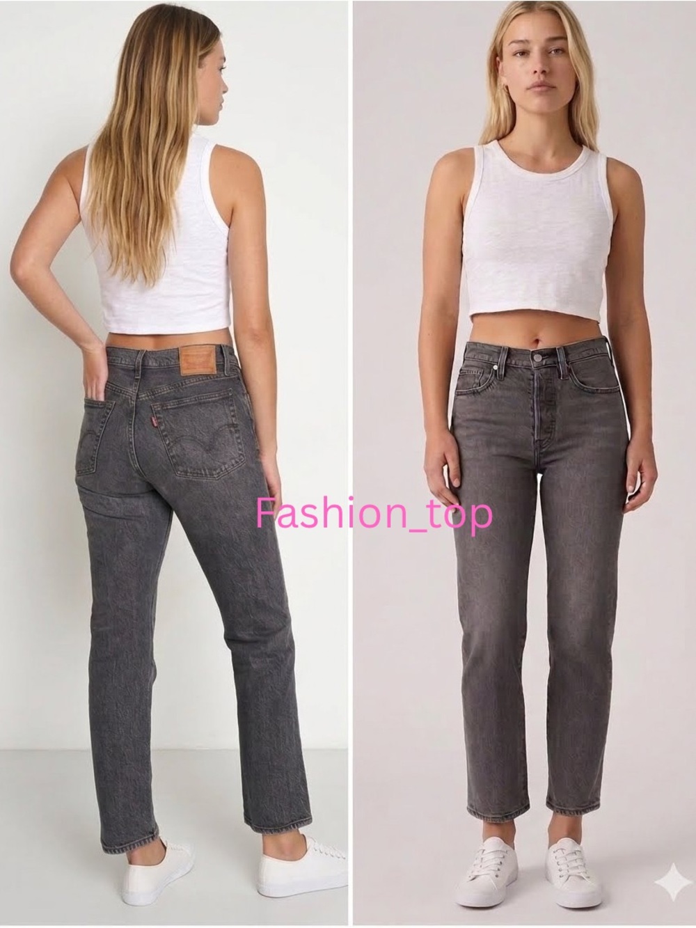 Levi's Wedgie Straight Women's 5-Pocket W28 /26L Gray